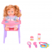 مجموعة الدمية الصغيرة مع كرسي الطعام والإكسسوارات XZ1442