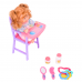 مجموعة الدمية الصغيرة مع كرسي الطعام والإكسسوارات XZ1442